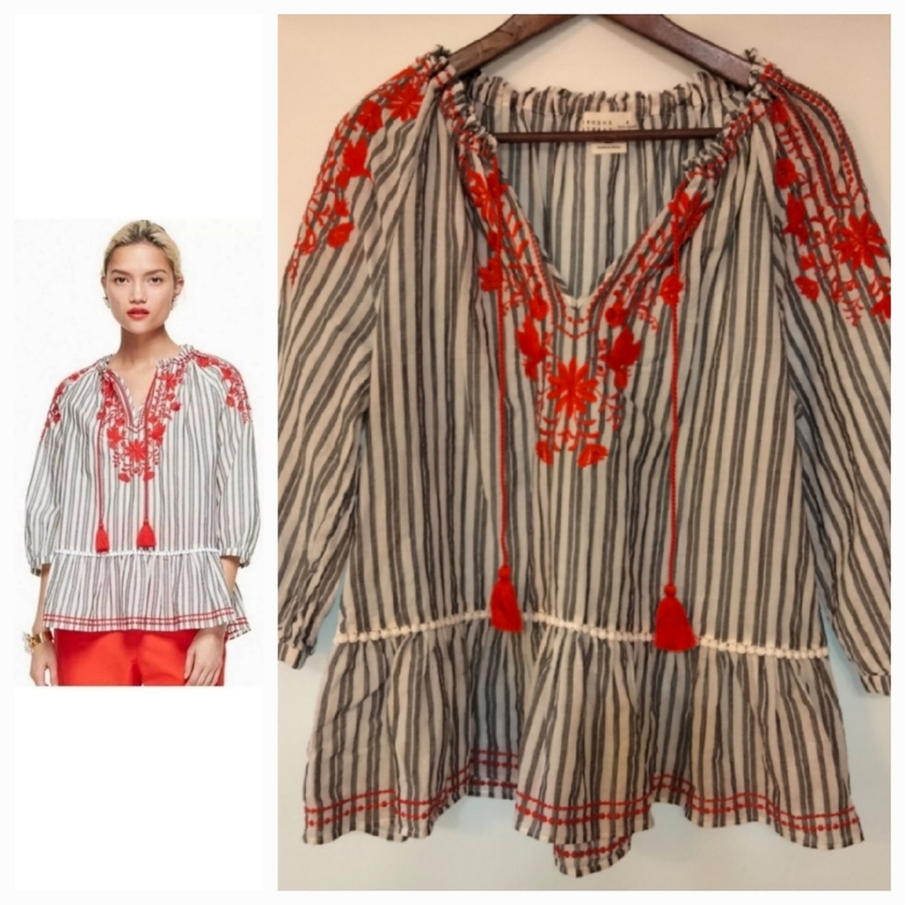 Kate Spade Brooke street tunic embroidered sz large